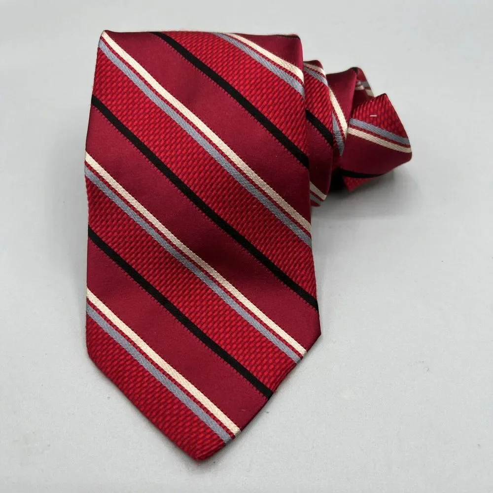 JOS A BANK Tie Multicolor Striped Silk 3.75